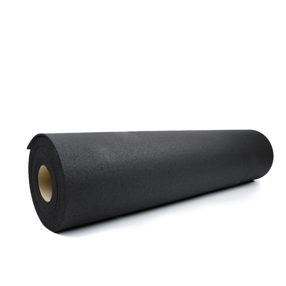 Jet Black Rubber Mat Roll - 10m² Gym Flooring Solution