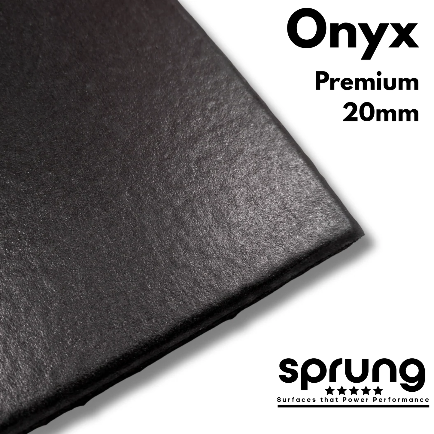 Onyx EPDM Premium Rubber Gym Tiles | 20mm