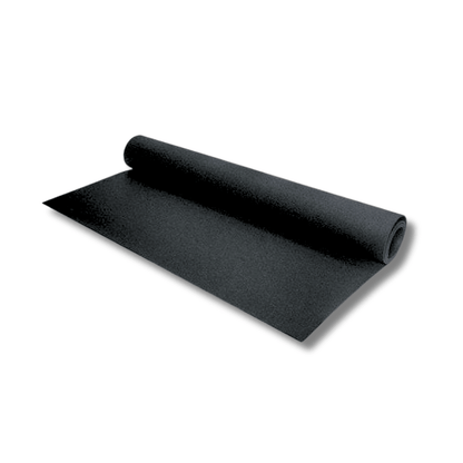 Jet Black Rubber Mat Roll - 10m² Gym Flooring Solution