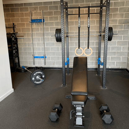 Jet Black Rubber Mat Roll - 10m² Gym Flooring Solution